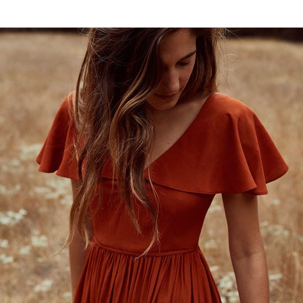 Christy Dawn The Monarch Dress in Rust - Picture 14 of 14